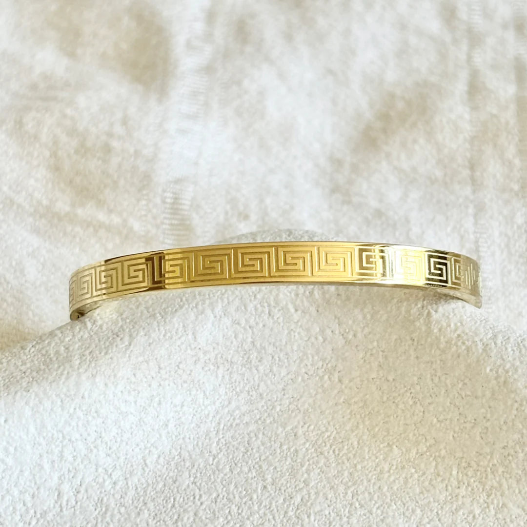 Gold Meander Cuff