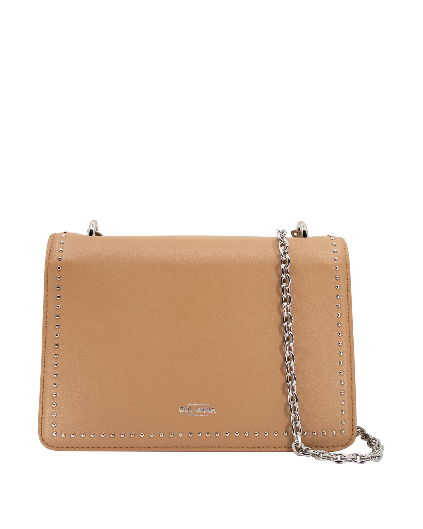 Flap Bag in Tan/Silver