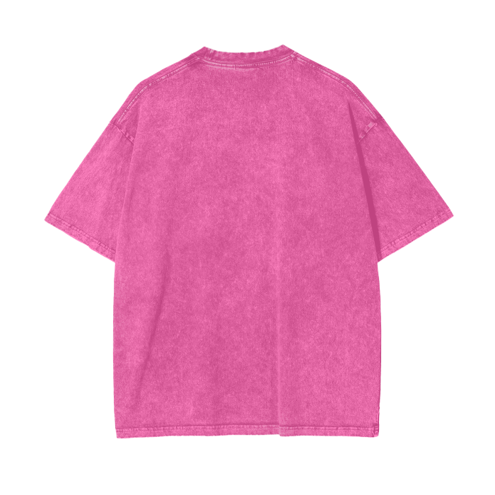 Fairy Bread Oversize Tee Acid Wash Pink