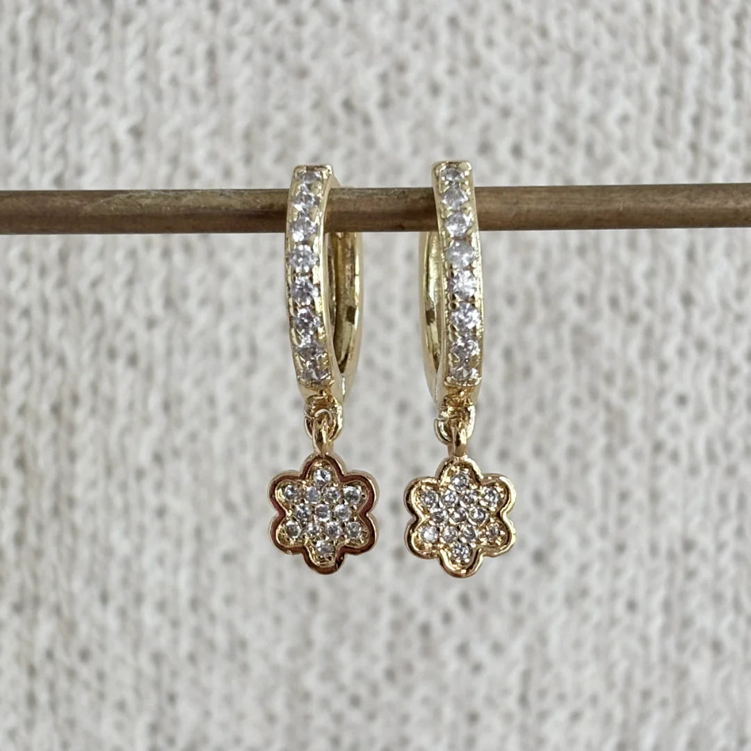 Paved Bloom ear hoops