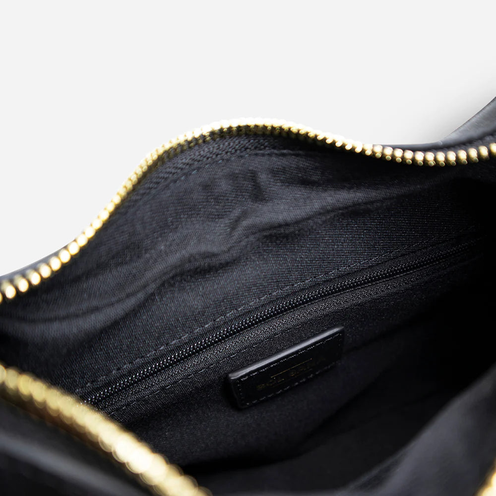 Crescent Bag in Black/Gold