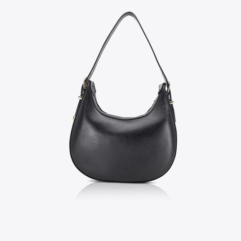 Crescent Bag in Black/Gold