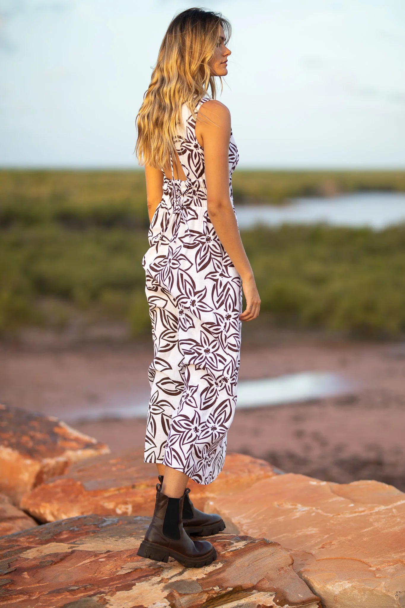 ONE LEFT The Olive Maxi Dress- Tropics