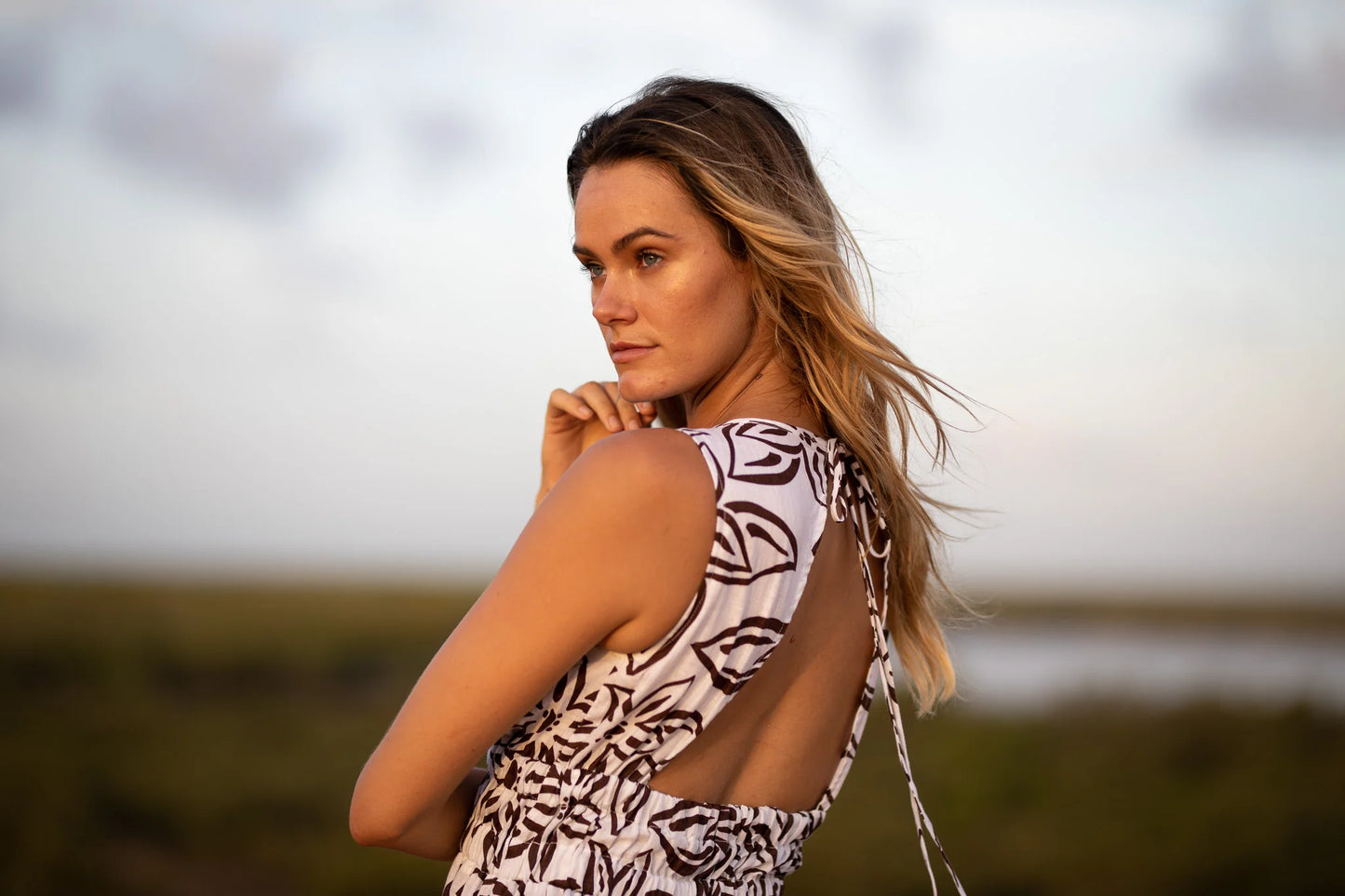 ONE LEFT The Olive Maxi Dress- Tropics