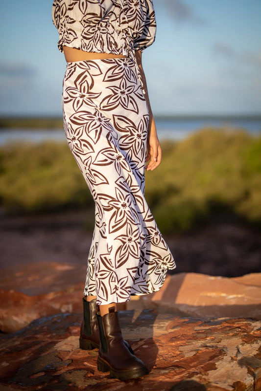 ONE LEFT The Kate Maxi Skirt- Tropics