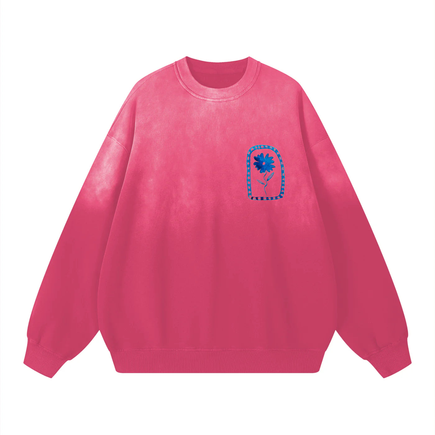 Flower Sun Fade Crew Sweater