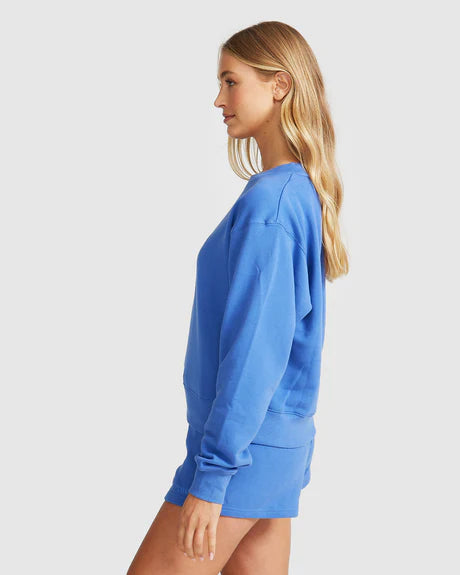 Womens Classic Logo Crew- Blue