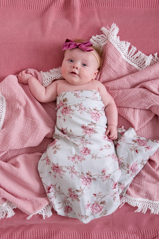 TWO LEFT-Laina Organic Bamboo/Cotton Baby Swaddle