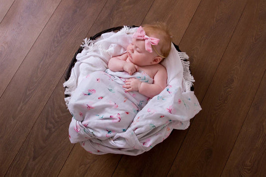 TWO LEFT-Erika Organic Bamboo/Cotton Baby Swaddle