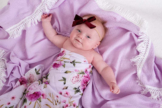 FOUR LEFT-Layla Organic Bamboo/Cotton Baby Swaddle