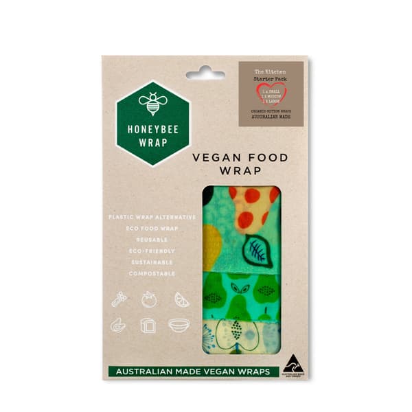 Beeswax Food wraps- Vegan Kitchen Starter Pack