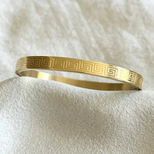 Gold Meander Cuff