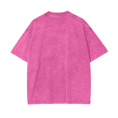 Fairy Bread Oversize Tee Acid Wash Pink