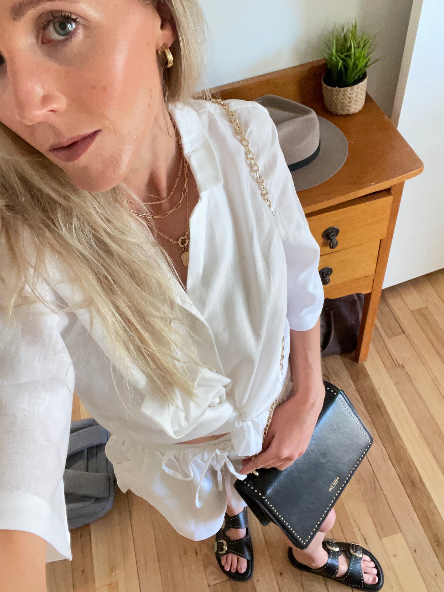 The Lou- White 100% Linen Shirt