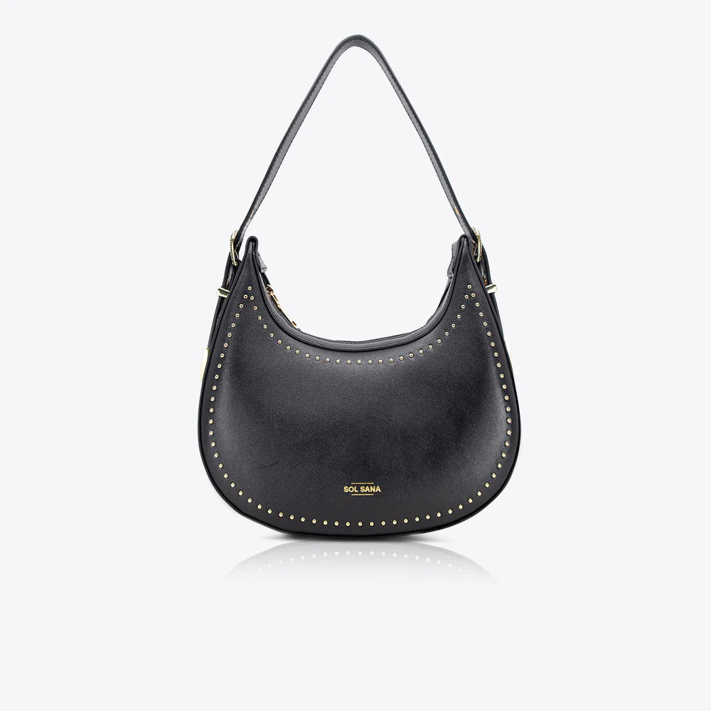 Crescent Bag in Black/Gold