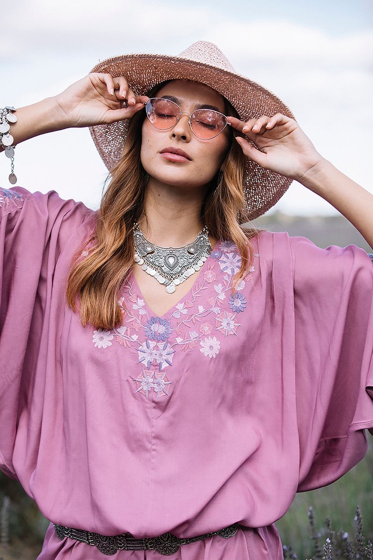 One left- Folk Dream Kaftan- Orchard Bouquet