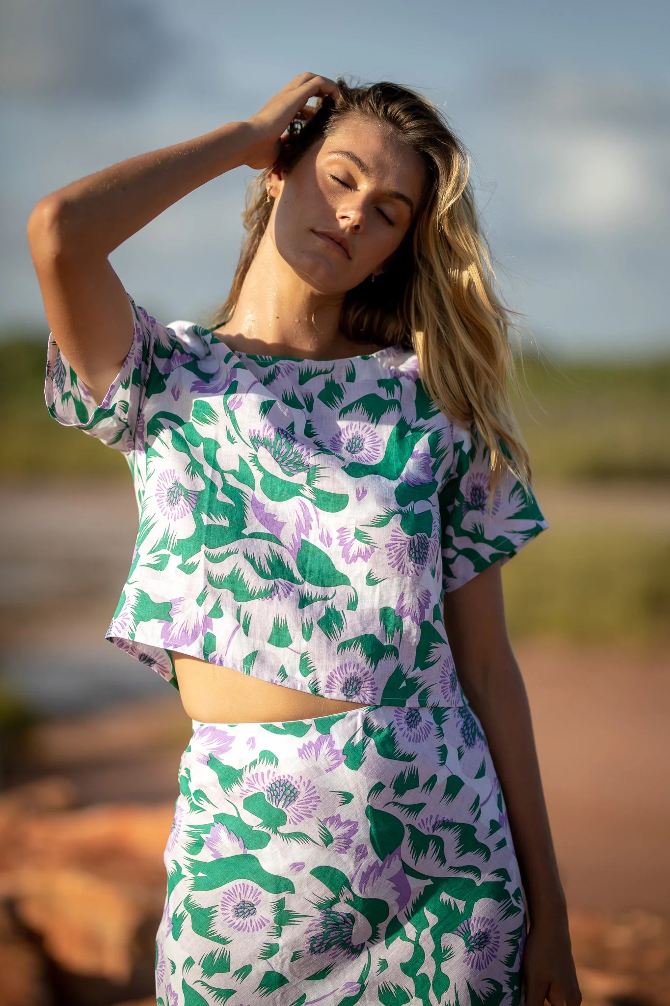 ONE LEFT The Kate Maxi Skirt in Flora