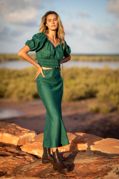 The Kora Blouse- Jade