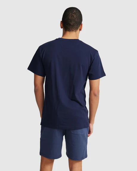 One left- Mens College T Shirt White Logo