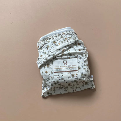 Secret Garden Bamboo Fitted Cot Sheet
