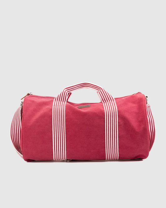 Canvas Duffle Bag- Washed Red