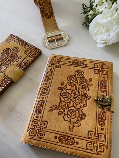 Desert Rose Leather Journal