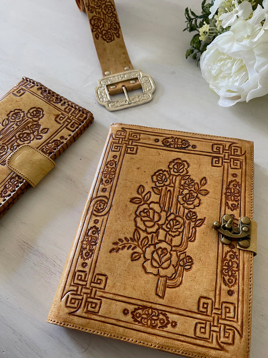 Desert Rose Leather Journal