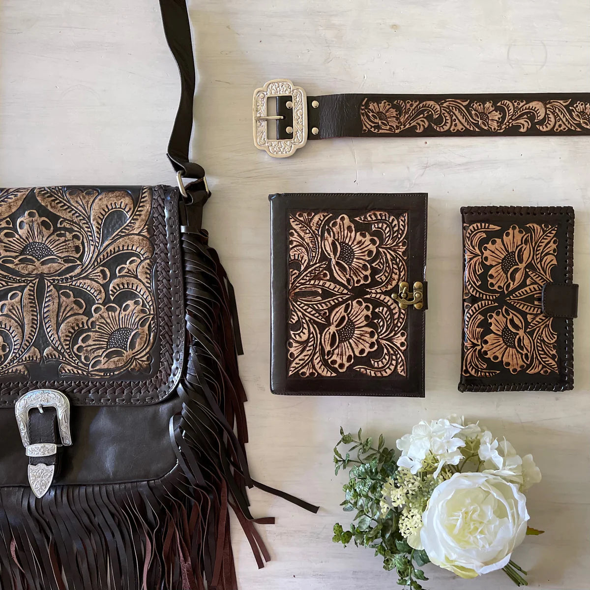 Boho Leather Belt